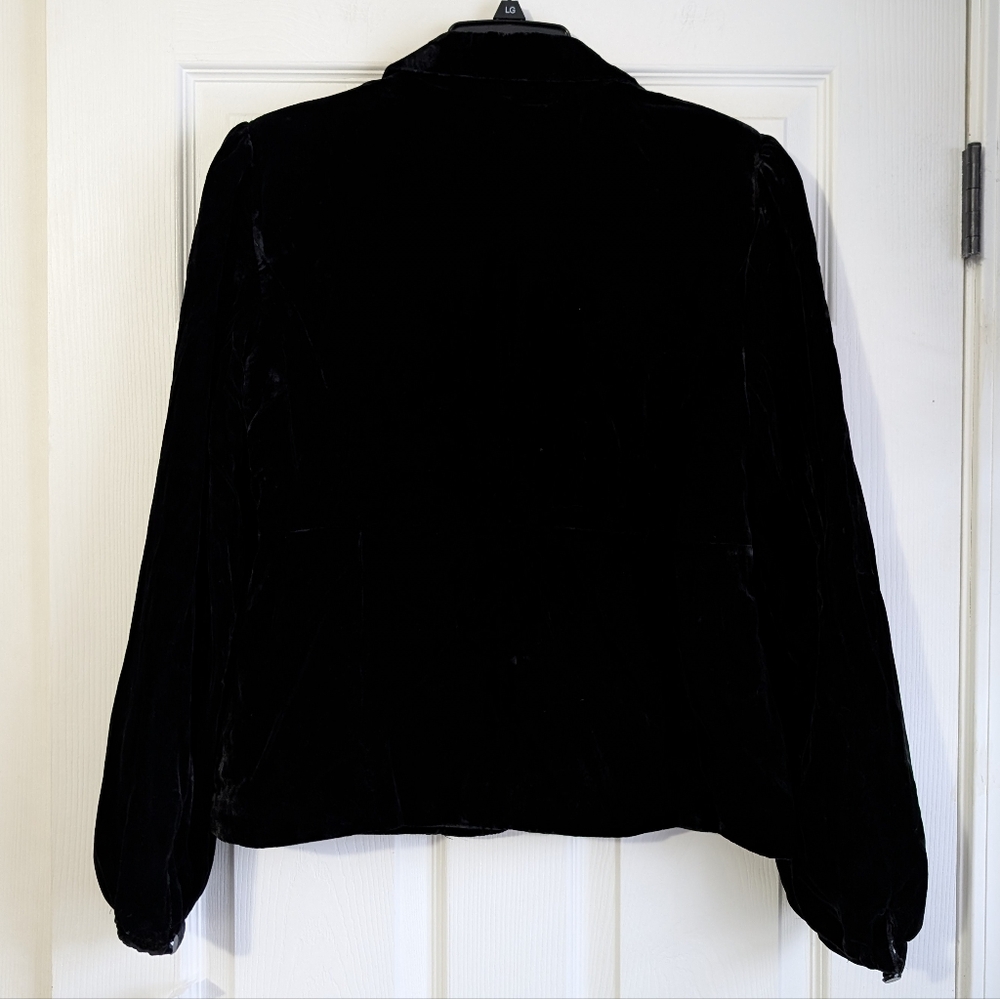 NWT Apt 9 Black Crushed Velvet Dress Jacket Size 14 - Picture 6 of 9